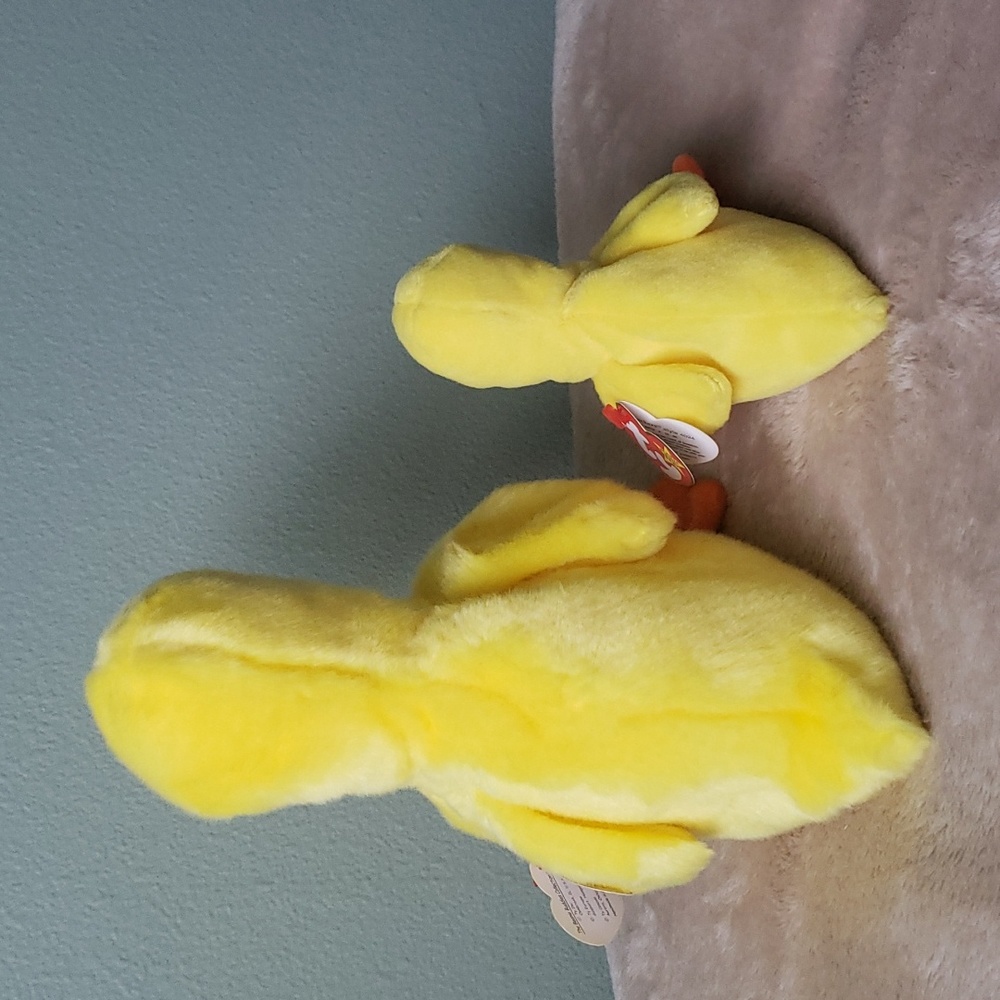 Quackers Buddy & Beanie Set 🦆Ty Plush Yellow Ducks🦆 Gift Toy Collectible, NWT - Picture 16 of 17
